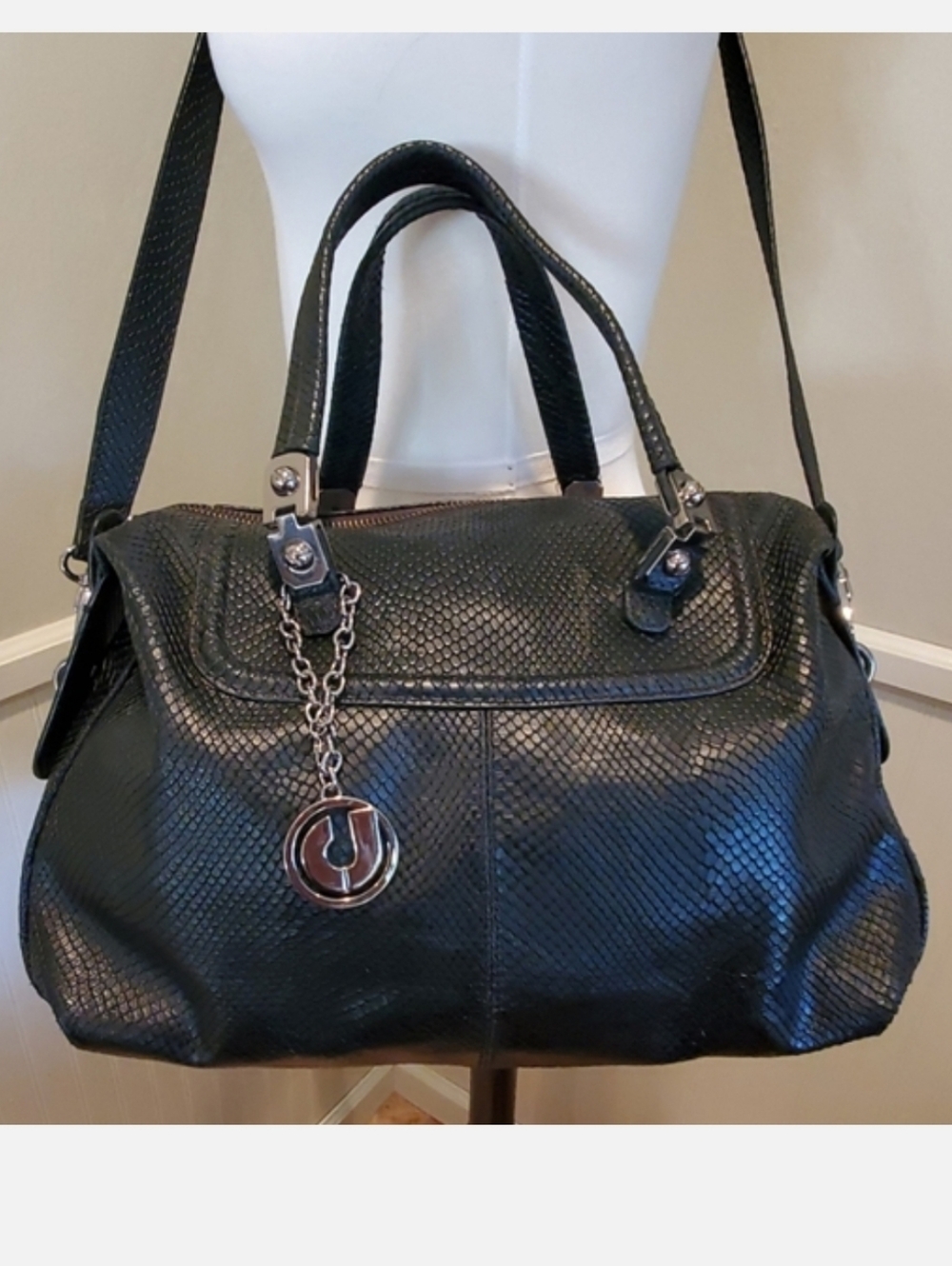 Charles Jourdan snake handbag